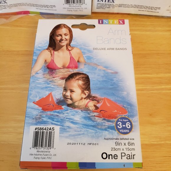 Orange Inflatable Arm Band Floaties - Picture 5 of 5